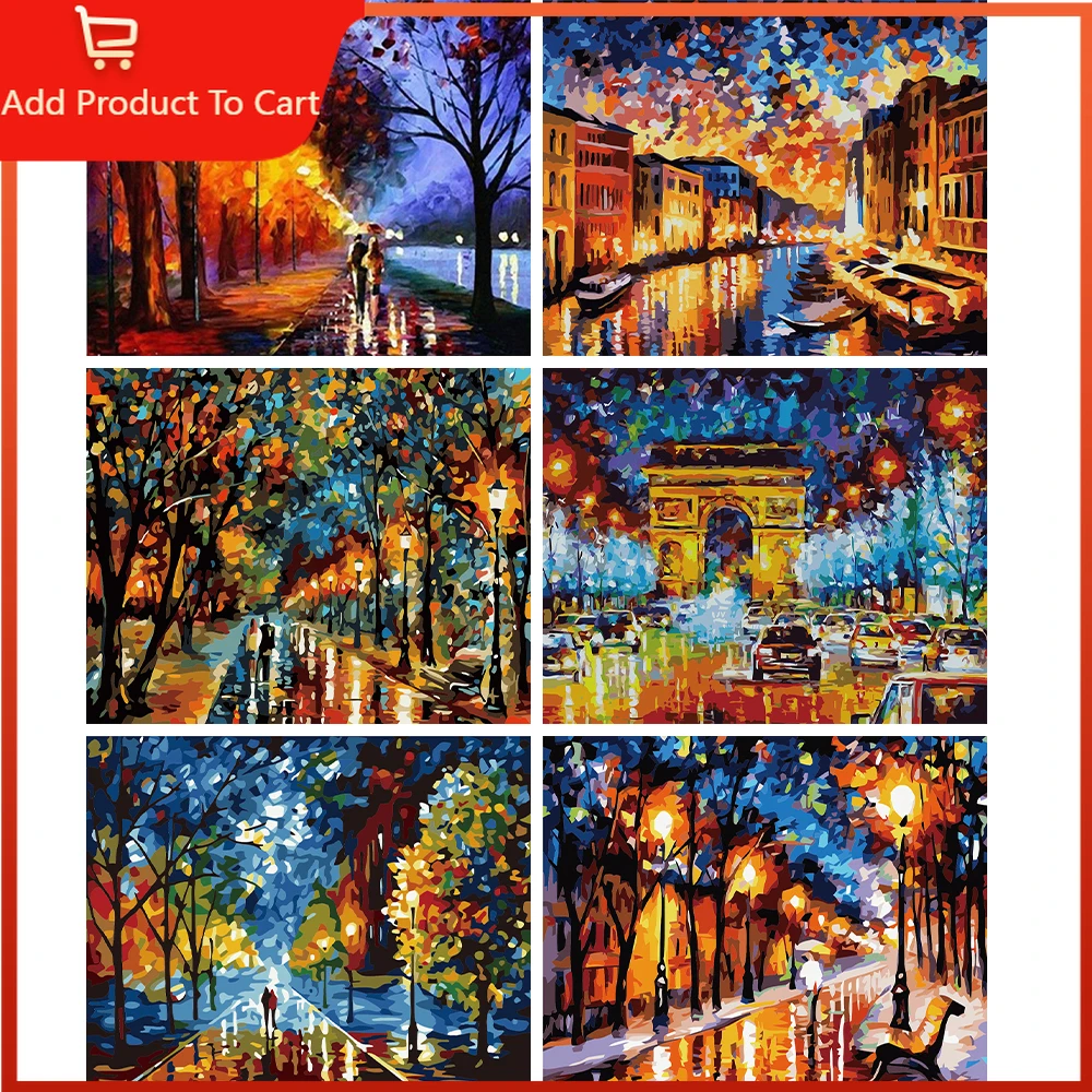 

Gain Painting By Numbers Paint By Numbers Adults Abstract Landscape Picture Frame Diy Handpainted Canvas Painting Decor Wall Art
