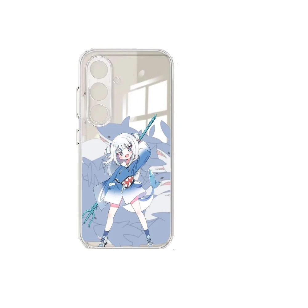 Чехол для телефона Anime Hololive Gawr Gura Samsung Galaxy A52 A12 A51 S21 Edge S22 ULTRA S23 S20LITE Plus Ultra Transparent Cover