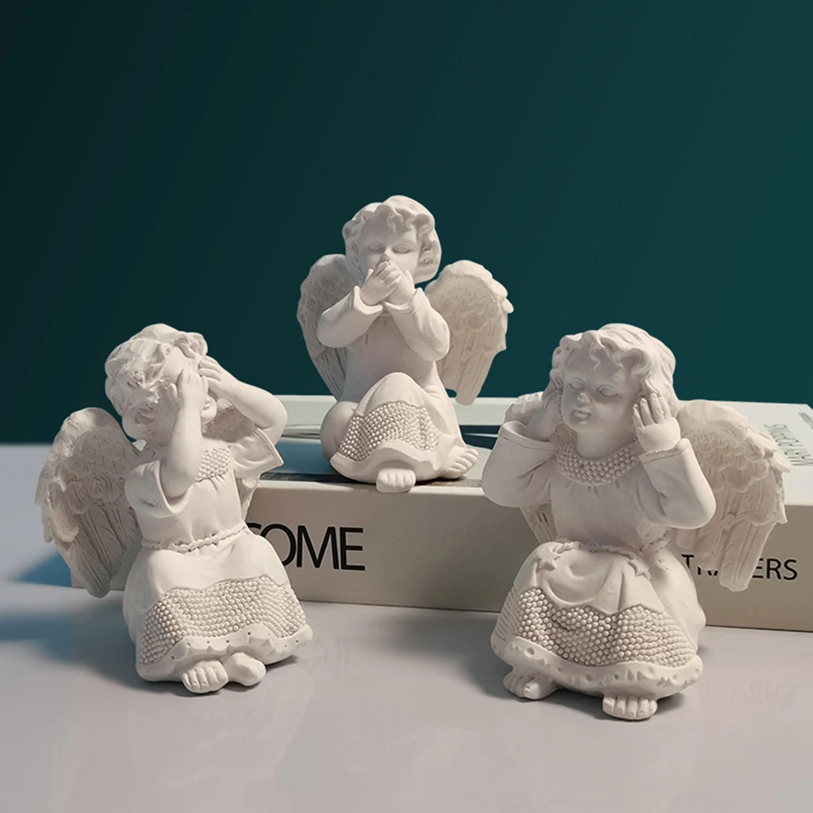 

Retro Angel Art Sculptures Sturdy Durable Rainproof Statues Home Furnishing Decoration Gypsum Gift ResinHandicraft High Quality