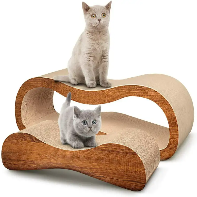 

in 1 Cat Scratcher Cardboard Lounge Bed Cat Scratching Post Durable Board Pads