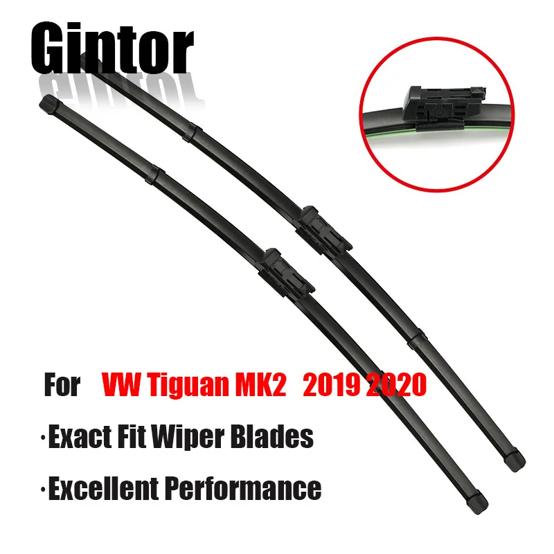 

Gintor AUTO Car Wiper LHD Front Wiper Blades Set For VW Tiguan MK2 2019 2020 Windshield Windscreen Window 26"+21"