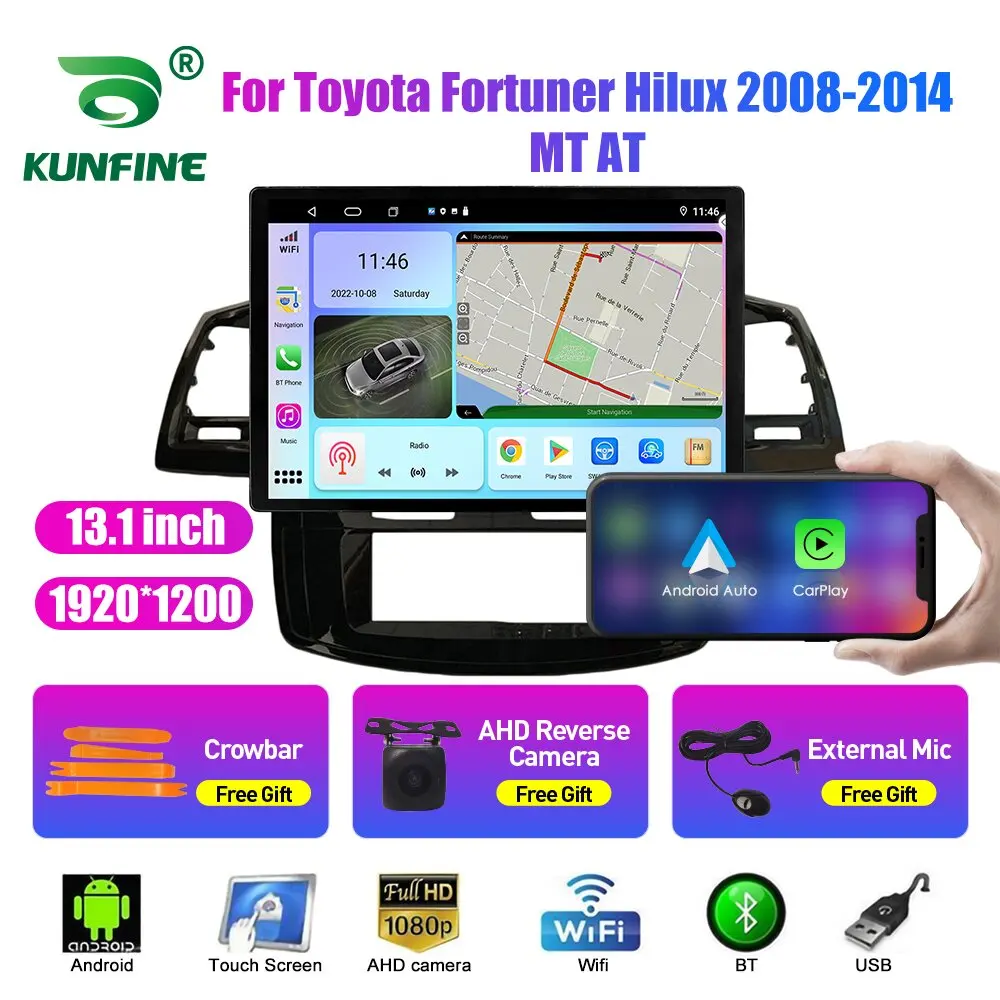 

Автомобильный радиоприемник 13,1 дюйма для Toyota Fortuner Hilux 08-14 автомобильный DVD GPS-навигатор стерео Carplay 2 Din центральный мультимедийный Android авто