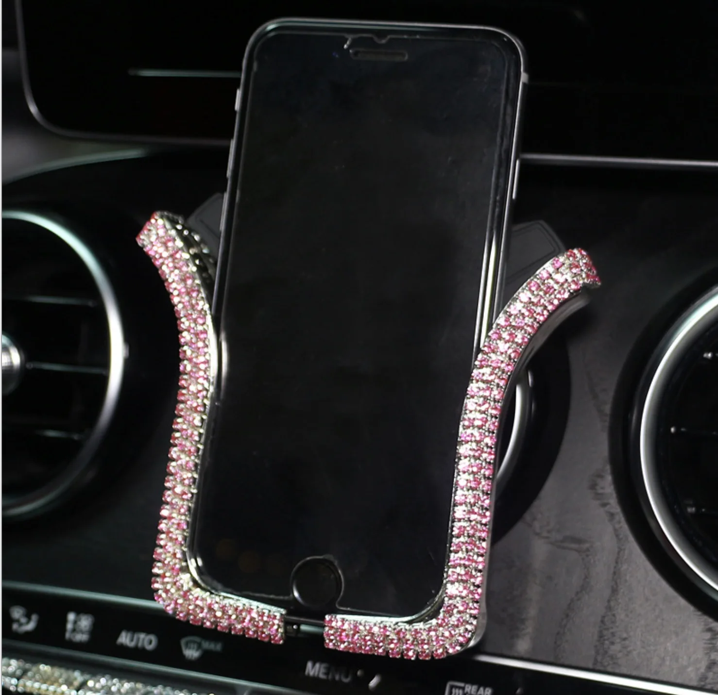 

Universal Car Phone Holder with Bing Crystal Rhinestone Car Air Vent Mount Clip Cell Phone Holder for Car Holder