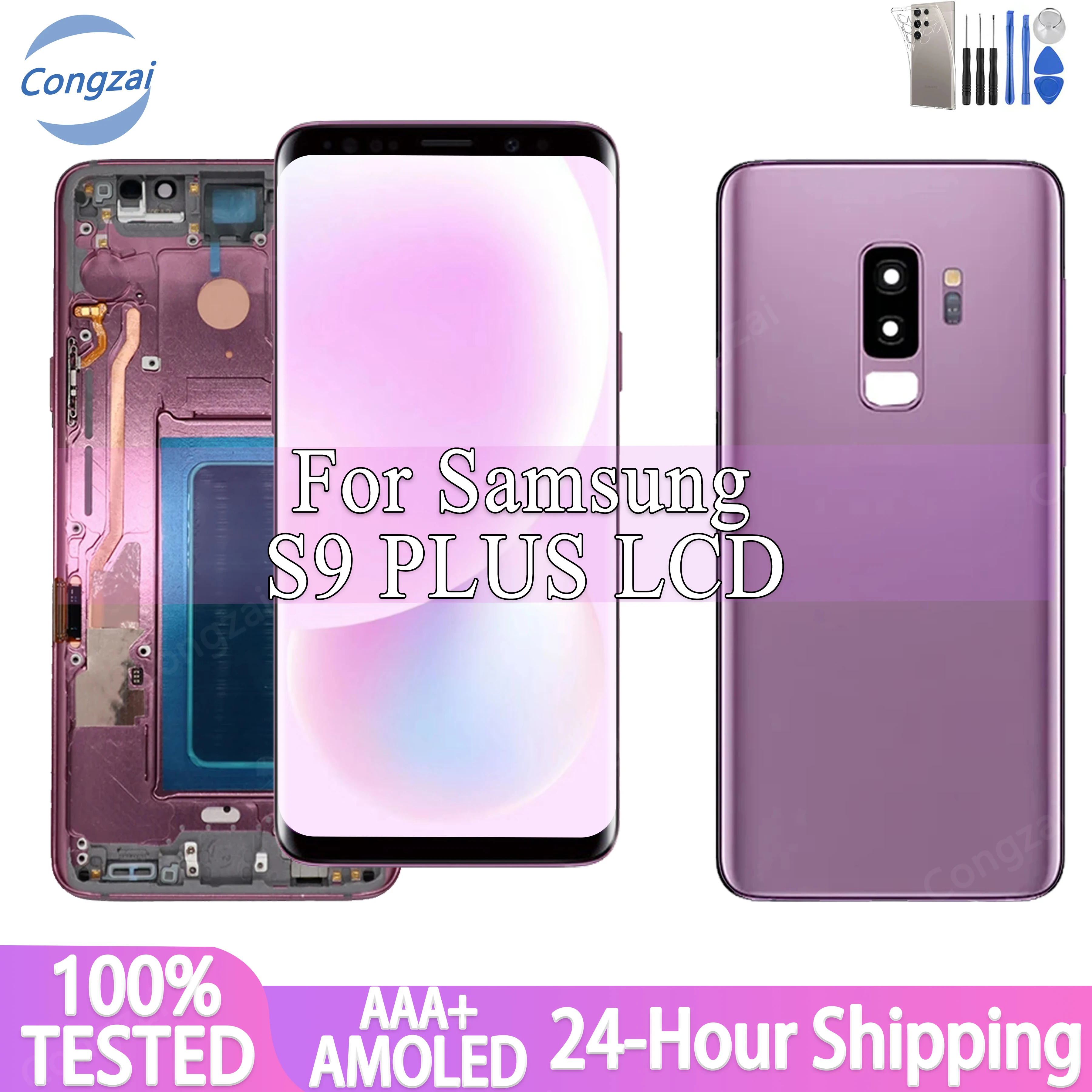 100% протестированный 6 2 &quotСменный ЖК-дисплей Super Amoled для Samsung S9 Plus G965 Sm-G965F с