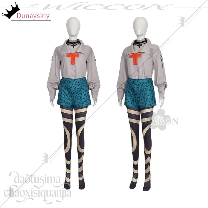 Фото CR6.10*Riyo Reaper Косплей Аниме Gachiakuta Doll Festival Новый наряд Модное пальто Gary в стиле Y2K, чокер, парики для вечеринки на Хэллоуин №4