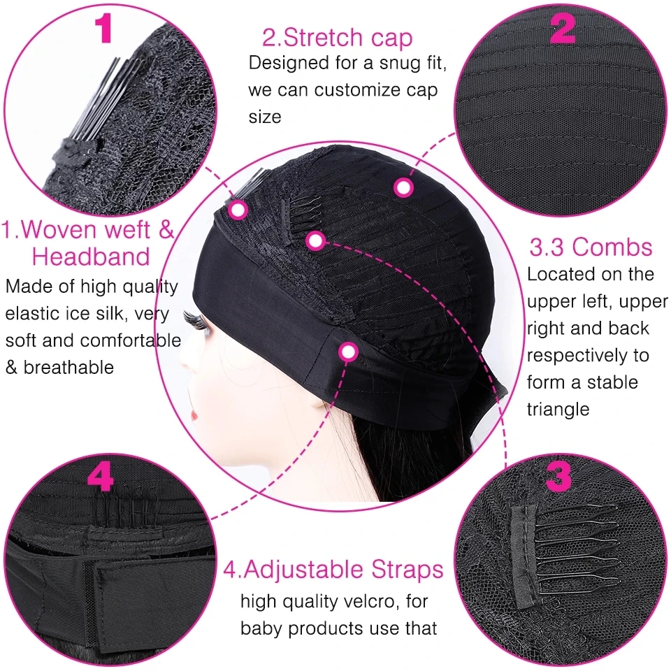 Short Afro Curly Headband Wig Short Puff Curly Wig Head Wrap Wig Brazilian Human Hair Wigs for Black Women Turban Wrap Wig