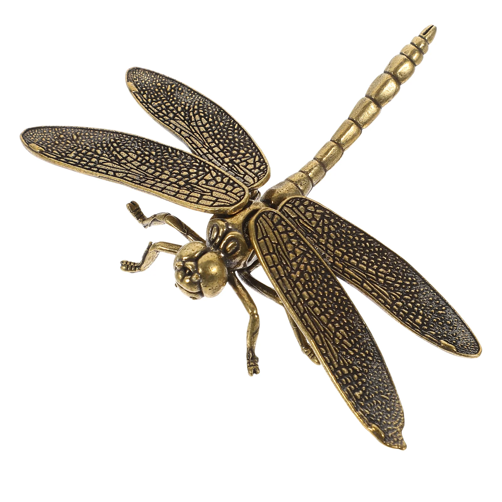 

Dragonfly Figurines Household Decor Desktop Ornament Crafts Adornment Brass Toy Creative Metal Decoration Curiosity cabinet