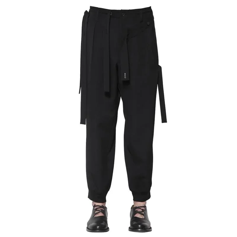

casual Streamer pants, baggy pants, crotch pants, loose and thin