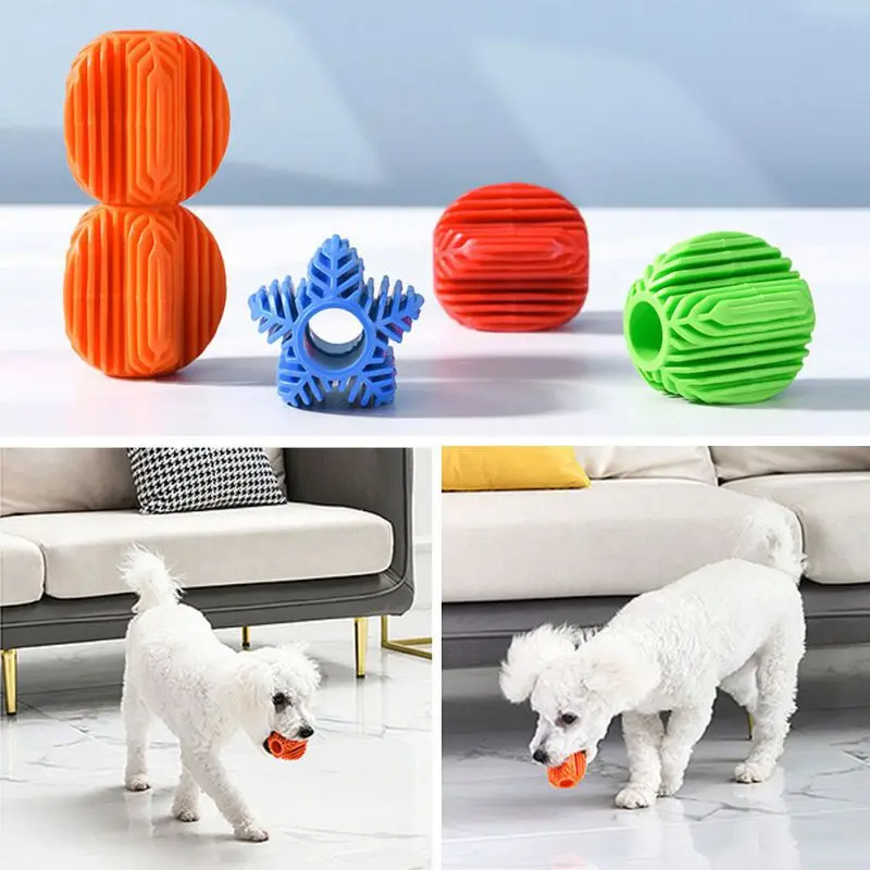 

Pet Dog Chew Toys Rubber Snowflake Ball Dog Toys Chewing Dog Toothbrush Puppy Teeth Care Dog Elasticity Ball Pet Supplies