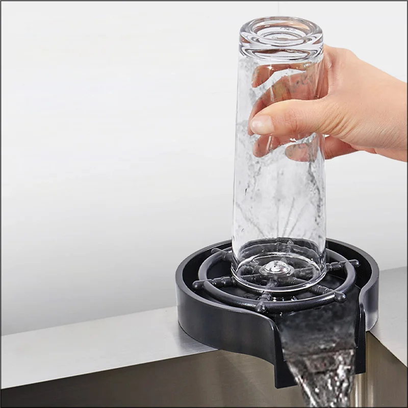 

Faucet Glass Rinser For Kitchen Sink Automatic Cup Washer Bar Glass Rinser Coffee Pitcher Wash Cup Tool Kitchen Sink Accessories