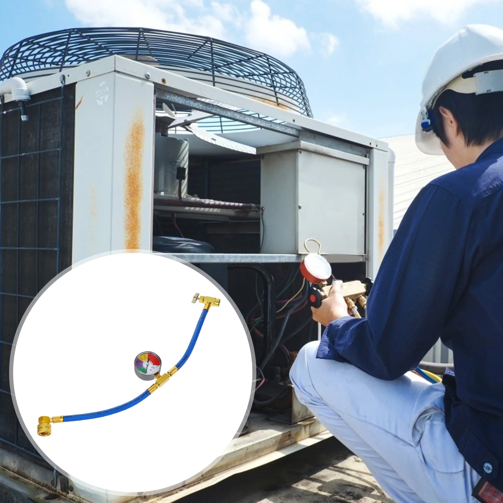 

Fluoride Adding Pipe Refrigerant Tube Car Recharge Hose Kit U- Gauge Flex Duct Air Conditioner Hoses Flexible
