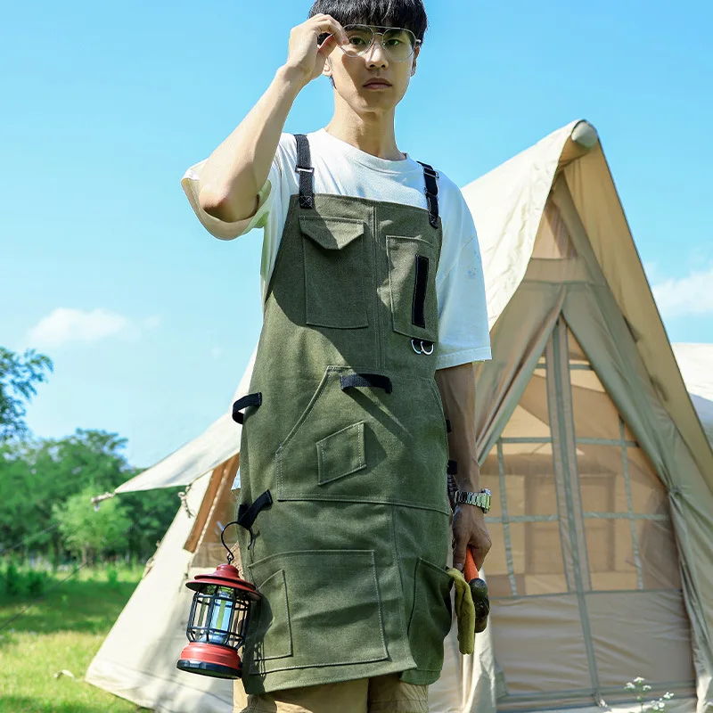 

Japanese Apron Outdoor Work Cowboy Apron Gardeners Barbershop Carpenters Apron For Men Women Work Clothes