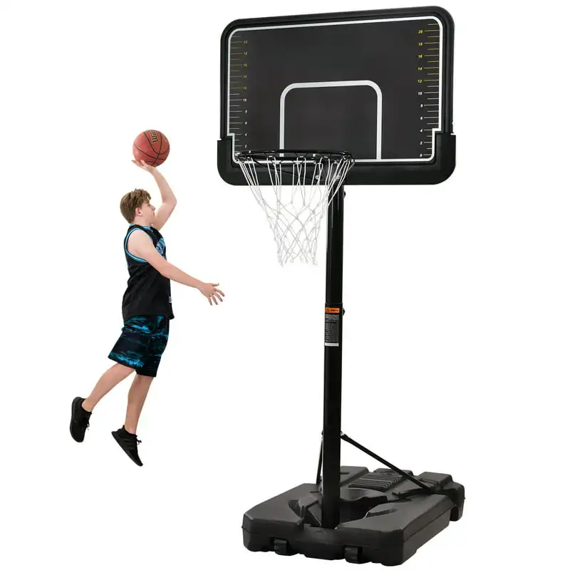 

Basketball System Hoop and Goal with Vertical Jump Measurement and Outdoor with 6.6-10 Ft. Height Adjustment for Youth, Adults K