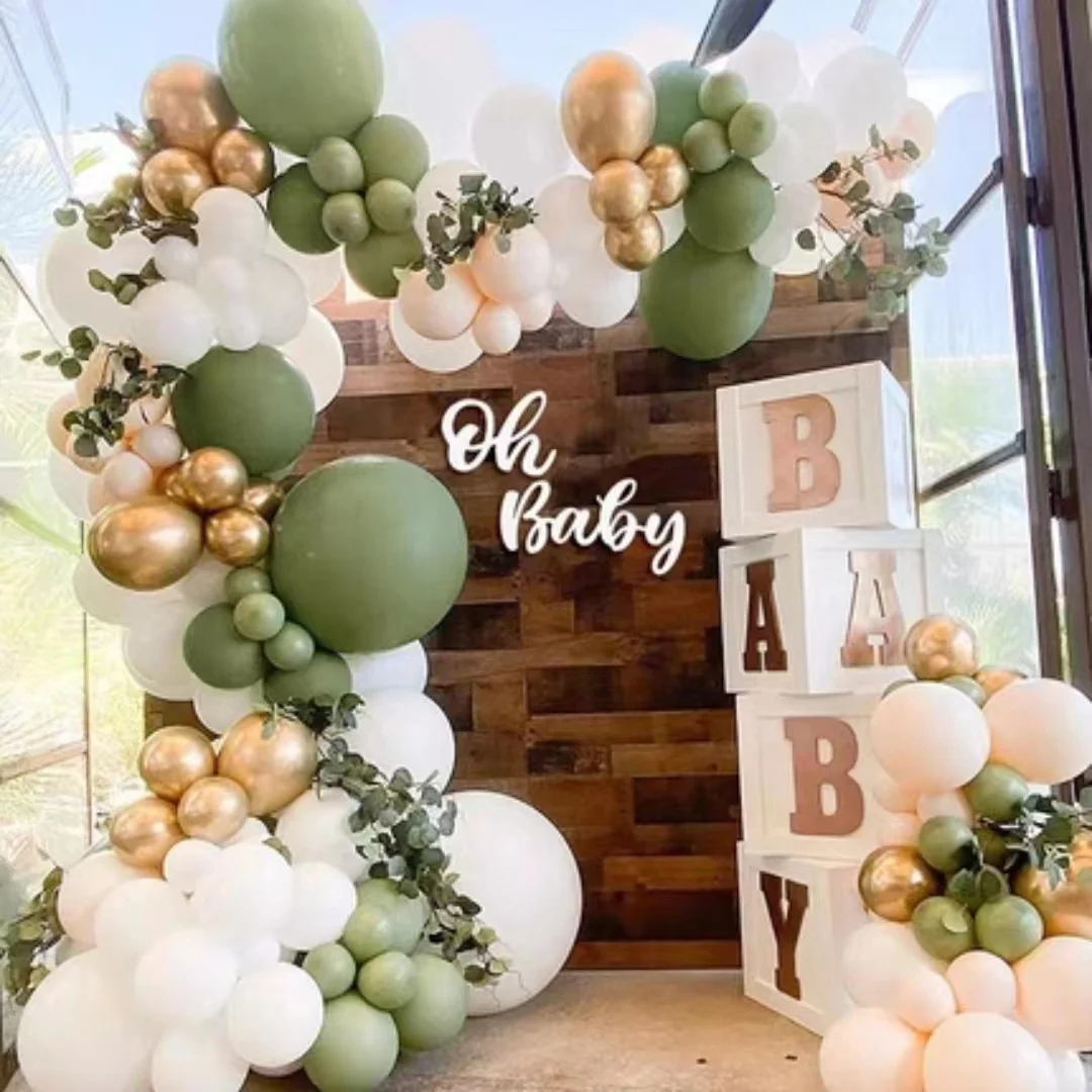 

New Avocado Green Balloons 1 Set Round Latex Ballon Birthday Party Decoration Wedding Layout Venue Supplies Promotion