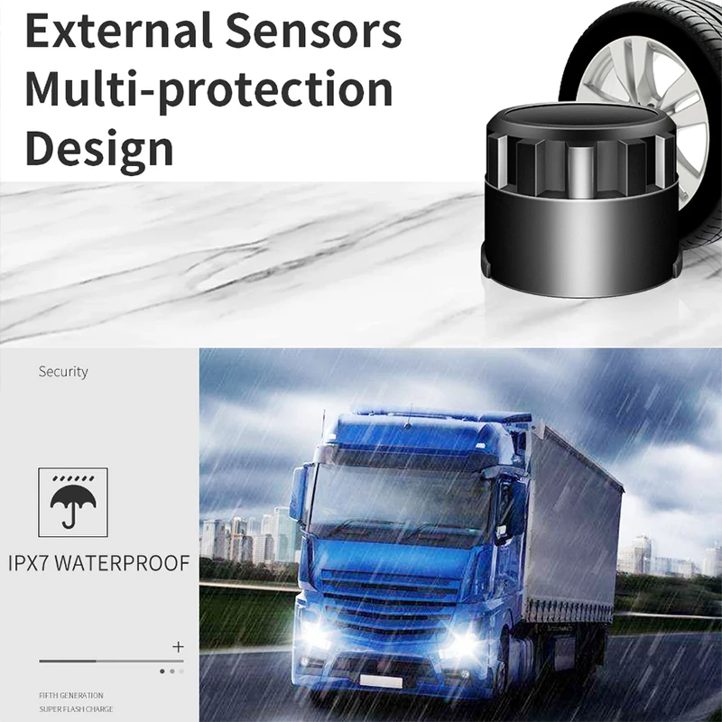 Датчик давления в шинах TPMS наружная водонепроницаемая система контроля режиме