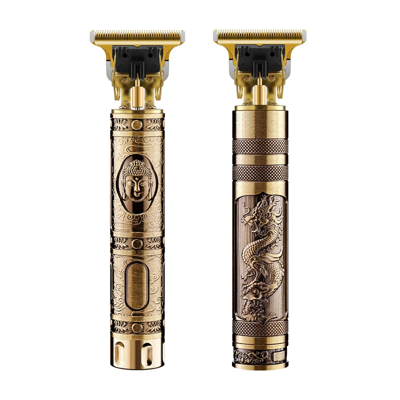 Electric Hair Clipper Cordless Trimmer For Men Waterproof USB Charging Long Battery Life Retro Buddha Head Haircut Beard Shaver