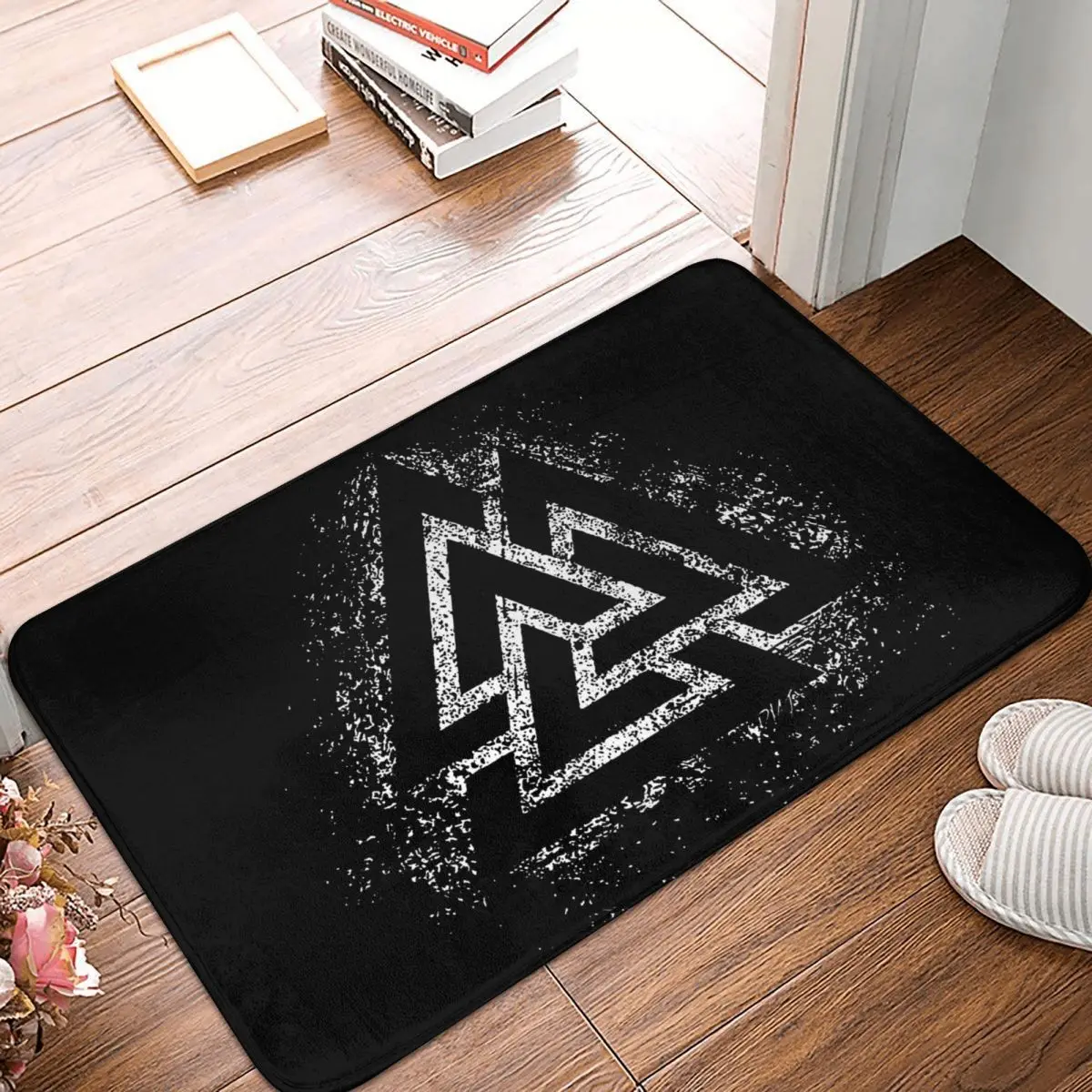 

Викинги нескользящий Придверный коврик Valknut винтажный кухонный коврик для ванной уличный ковер домашний современный декор