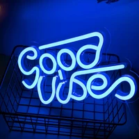good vibes letter neon night light sign lips wall art sign lamp battery usb powered wedding party home decor xmas birthday gift