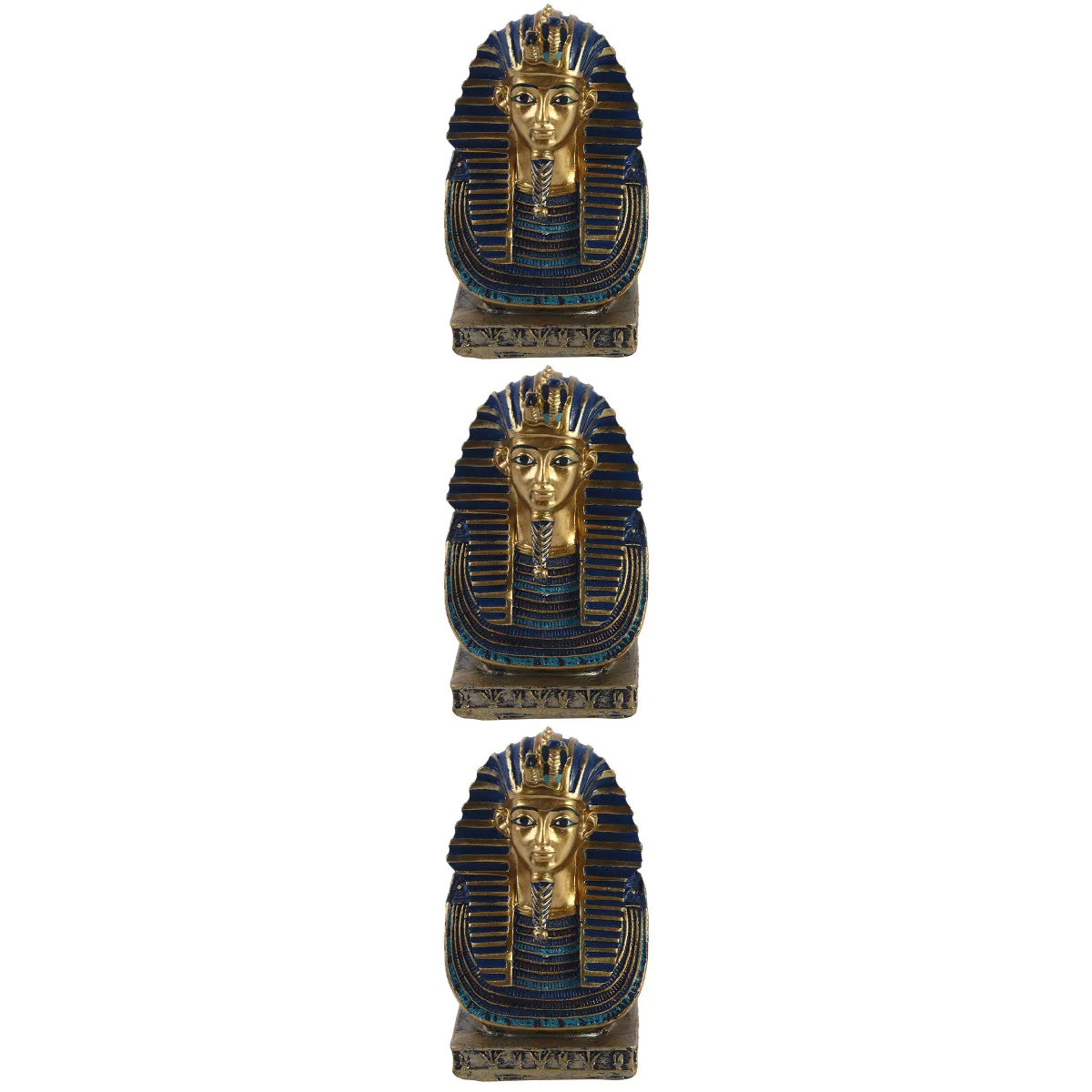 

Pharaoh Egyptian Statue Figurines Khufuornament Bust Sculpture Desktop King Decor Sphinxfigurine Gods Decoration Craft Model