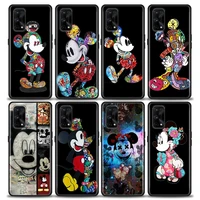 mickey tattoo cartoon phone case for realme c2 c3 c21 c25 c11 c12 c20 c35 oppo a53 a74 a16 a15 a9 a54 a95 a93 a31 a52 case