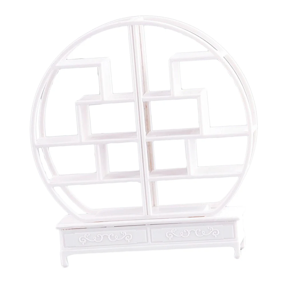 

1/20 миниатюрная домашняя мебель «сделай сам», полка с круглой полкой для шкафа