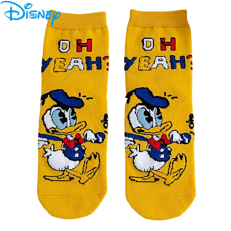 Disney Socks Mid-tube Socks Donald Mickey Autumn And Winter Cartoon Cute Student Socks For Girls Minnie Pooh Stitch Women Socks