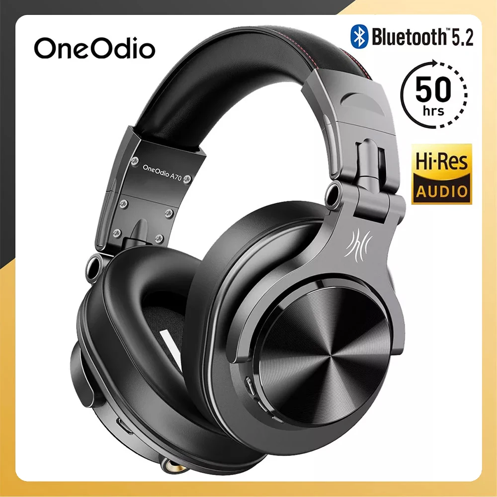 OneOdio A70 Fusion Bluetooth 5.2 Over Ear Wireless Earphones Wired Professional Studio DJ Headphones Motoring Recording Headset