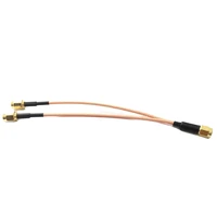 sma male to double plug 3 way y type splitter combiner pigtail cable rg316 15cm 6 for wifi router