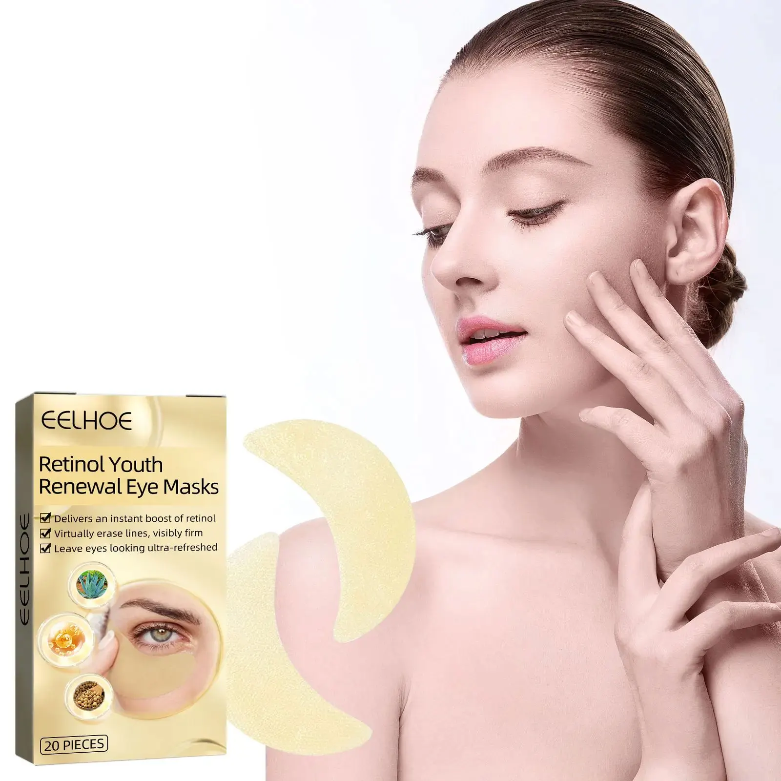 Маска для глаз с ретинолом против морщин темных кругов выцветания тонкой линии