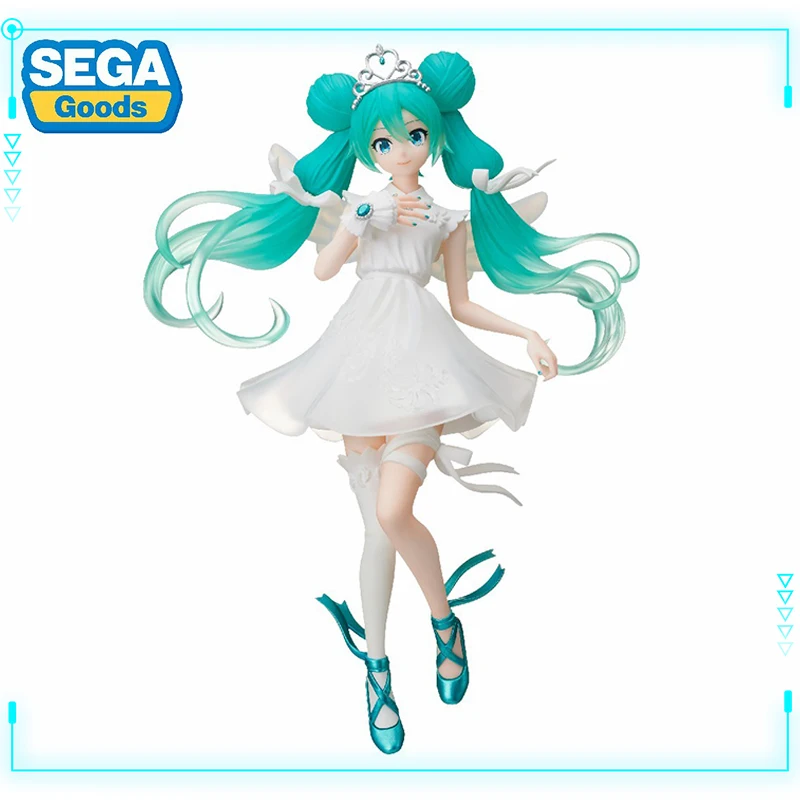 

SEGA Hatsune Miku 15-я годовщина Kei Ver. Оригинальная игрушка Kawaii MIKU, модель, рождественский подарок для парня, 24 см