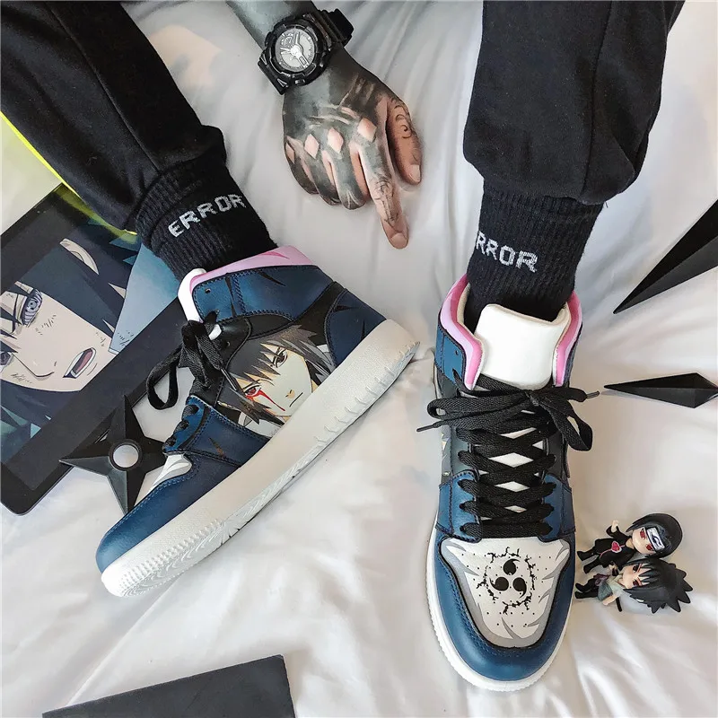 

2022 new Naruto co-branded Sasuke sneakers summer trend high-top sneakers V100 sneakers breathable and comfortable