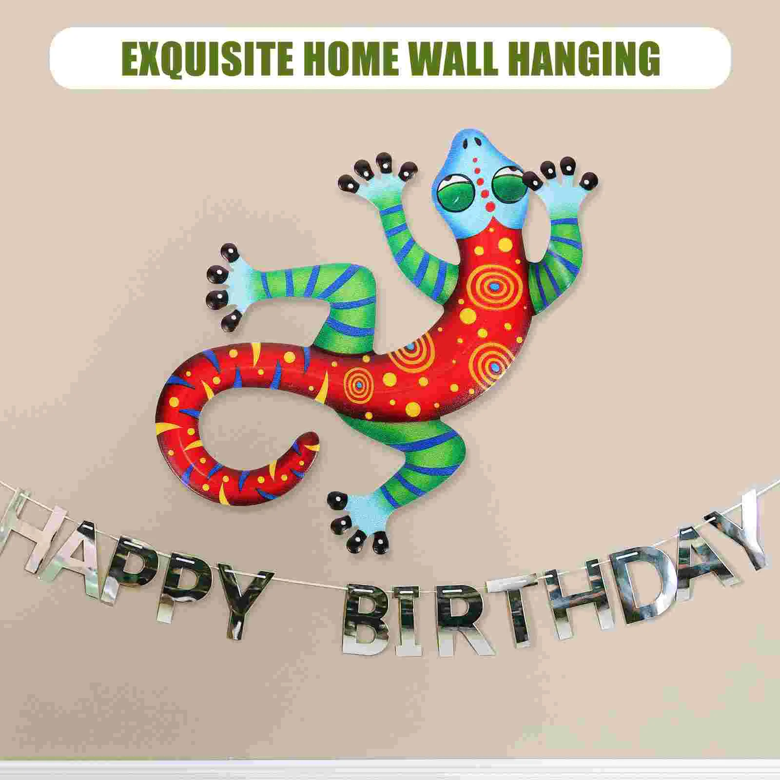 Doitool винтажный декор для террариума металлический геккон настенный 3D ящерица