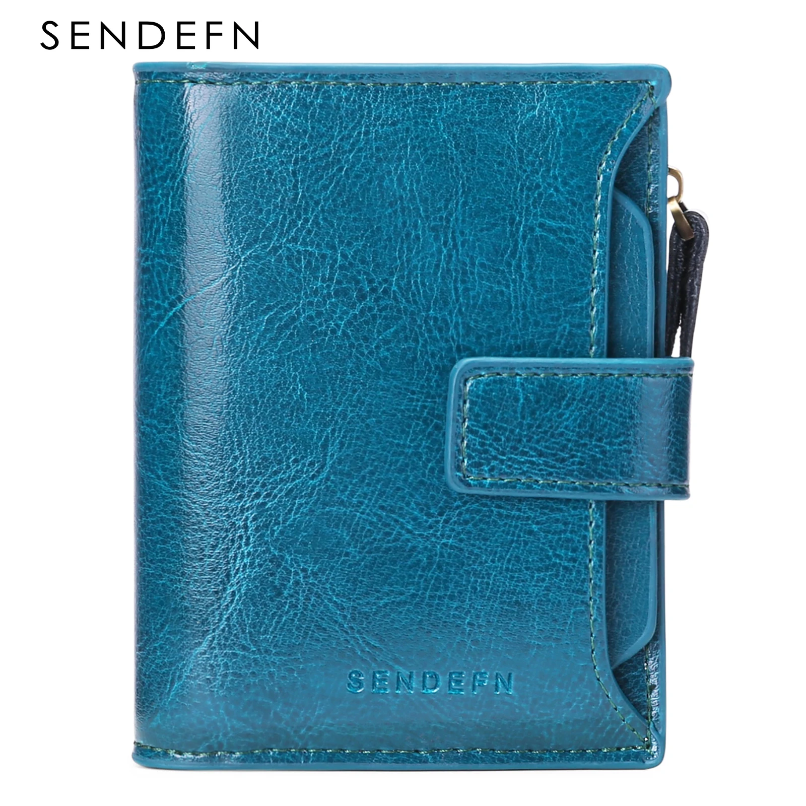 Casual Women Short Wallet Genuine Leather Small Zipper Card Holder Coin Purse Ladies Wallets 2023 RFID Purses for Womans Wallet