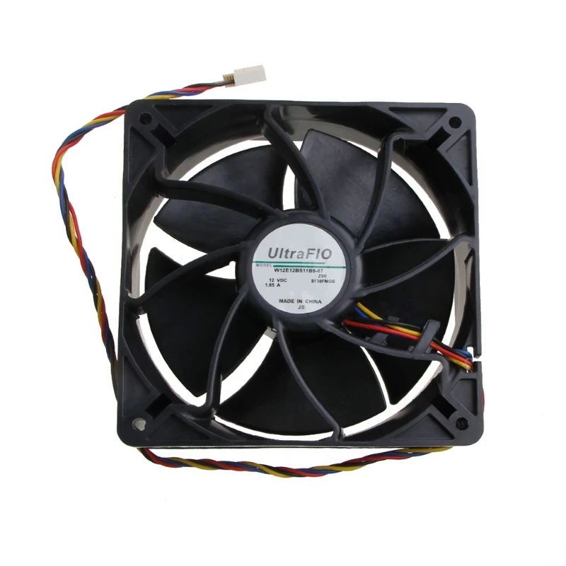 

6000RPM 120mm 12cm PWM High Speed CFM Computer Cooling Fan,W12E12BS11B5-07 120X120X38 DC 12V 1.65A 4wire 4-Pin Dual Ball