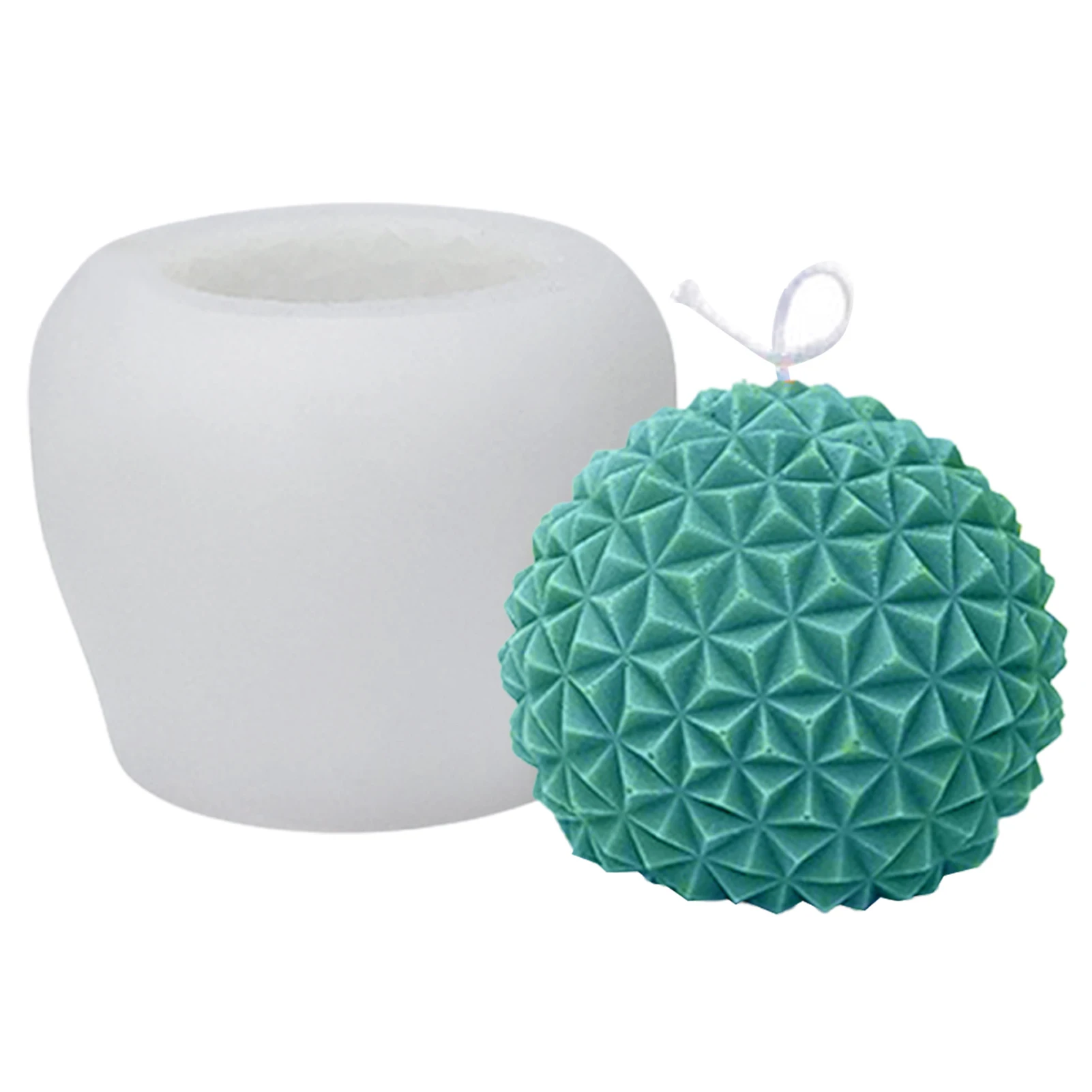 

3D Ball Shape Silicone Molds Innovative Food-Grade Silicone Molds For Candles Innovative Diamond Rhombus DIY Homemade Tools