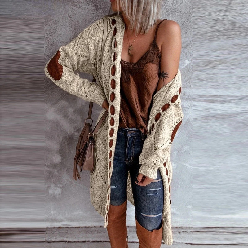 

Woman Sweater Vintage Cardigan Elegant Autumn Winter Long Sleeve Hooded Coat Knitted Fashion Girl Streetwear Lady Casual Clothes