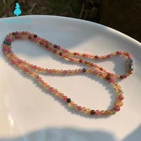 natural tourmaline necklace for women beads luxury stone jadeite necklace quality gift