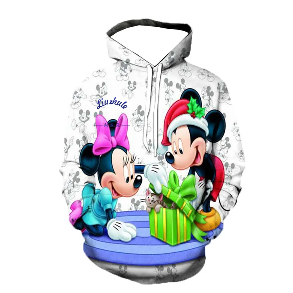 

Disney Cartoon Character 3D print Hoodies Minnie Mickey Mouse Tops Long Sleeve Sweatshirts Fashion parent-child clothing hooded