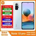 Xiaomi Redmi Note 10 Pro, экран AMOLED глобальная версия дюйма, 6 ГБ 64 Гб128 ГБ, камера мобильный телефон МП, процессор Snapdragon 732G, 120 Гц, быстрая зарядка 33 Вт