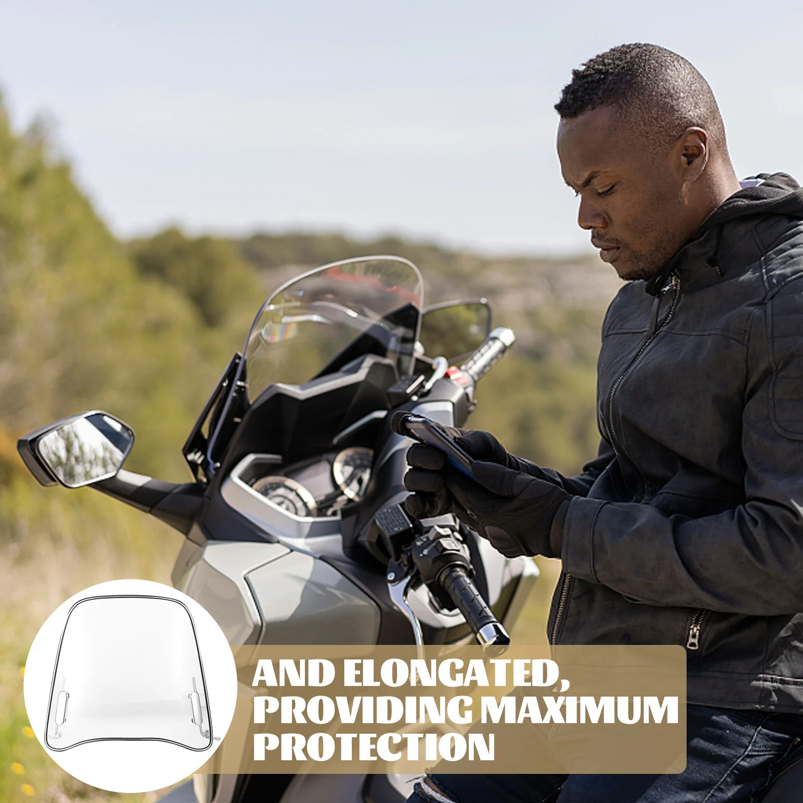 Лобовое стекло мотоцикла Замена лобового стекла Мотоциклы Скутер Удлинитель