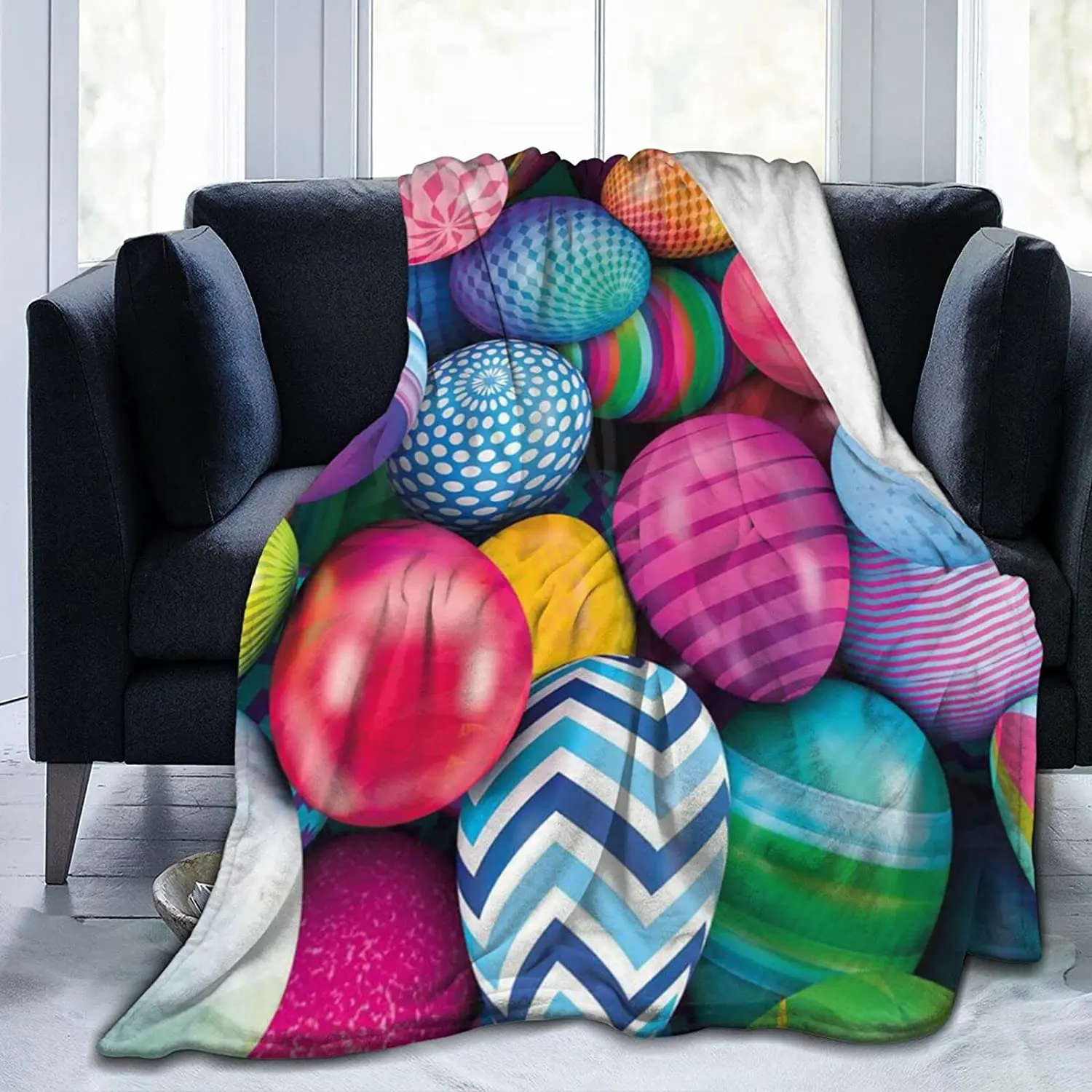 

Easter Eggs Blanket Ultra-Soft Micro Fleece Blanket Super Soft Warm Blanket Blanket for Living Room Decoration