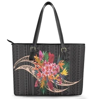 tropical flower print fashion handbag female shopping clutch bag inside zipper pocket storage composite bag%c2%a0