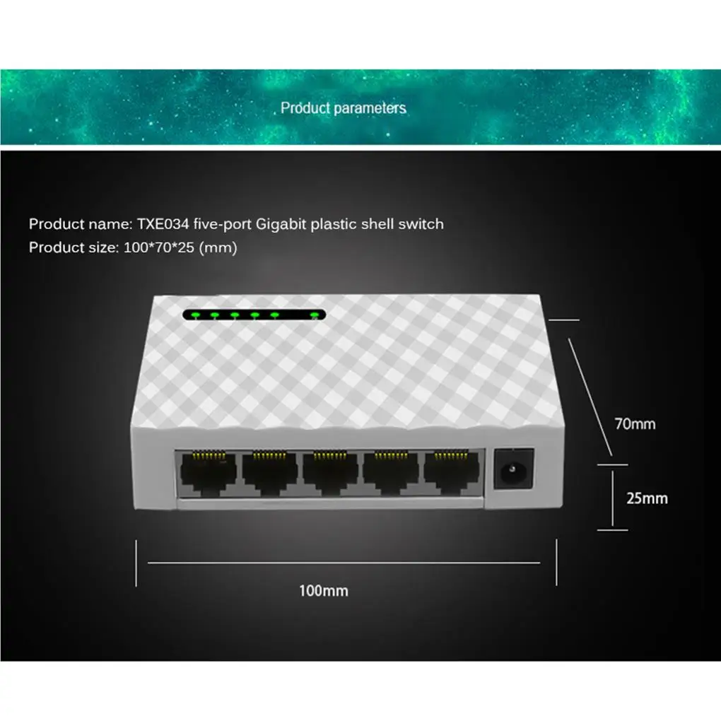

1000 Mbps Network Switch Gigabit Ethernet Computer Adapter Device