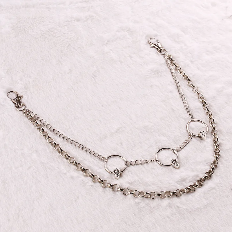 Мужской металлический брелок для ключей в виде головы черепа винтажном стиле