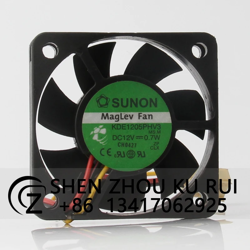 

KDE1205PHV3 Case Cooling Fan for SUNON DC12V 0.5W EC AC 50x50x15MM 5015 5cm Magnetic levitation Ultra-quiet Axial Flow Exhaust