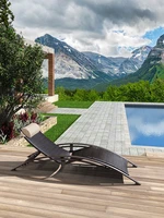 outdoor rattan bed leisure rattan bed waterproof sunscreen swimming pool lounge chair garden villa courtyard beach chair