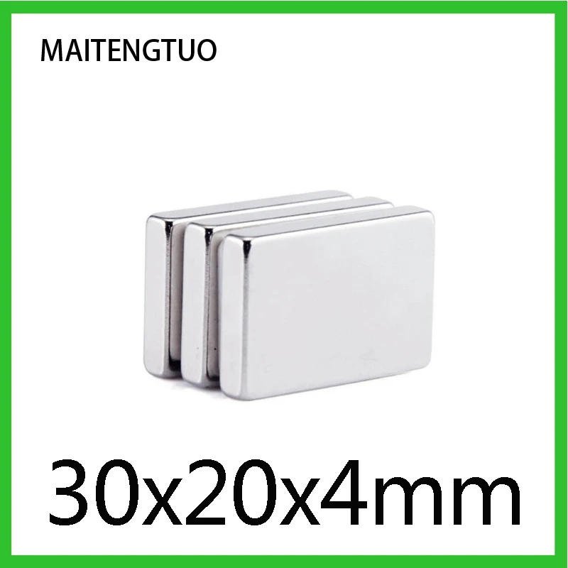 

5/10/20/30/50PCS 30x20x4 mm Rare Earth Magnets Thickness 4 Block Rectangular Pot Magnets 30*20*4mm Permanent Neodymium Magnet