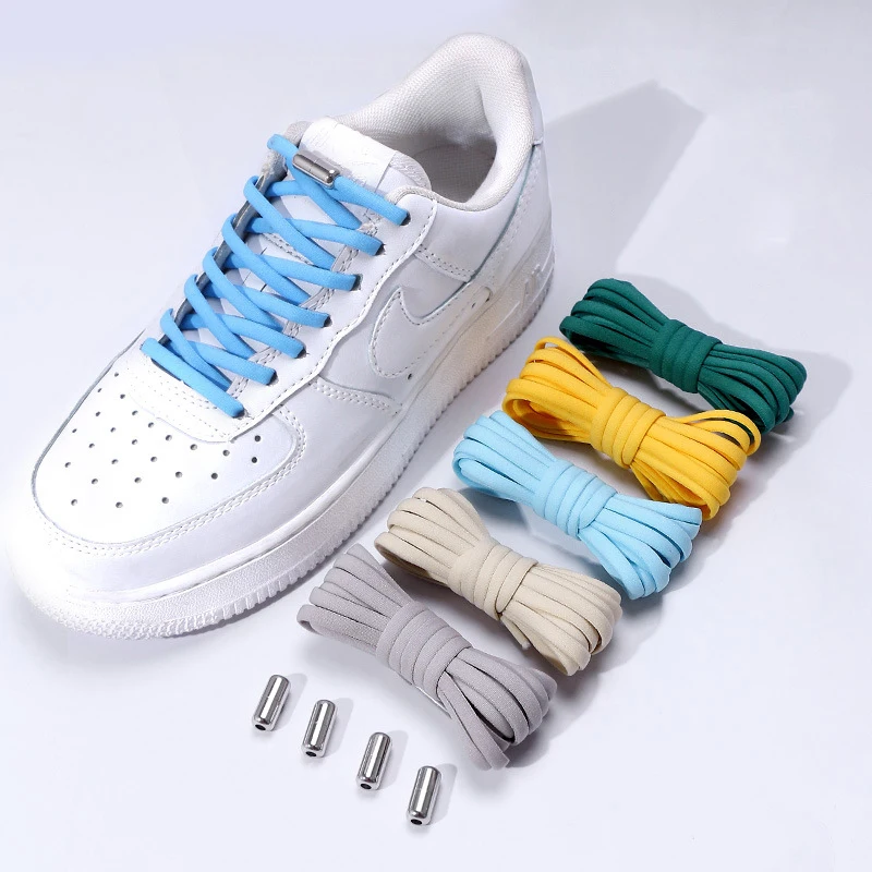 

Men and Women Couple Metal Capsule Buckle Loafers Strap Flat round Tie-Free Elastic Band Fit Air Force Sneakers