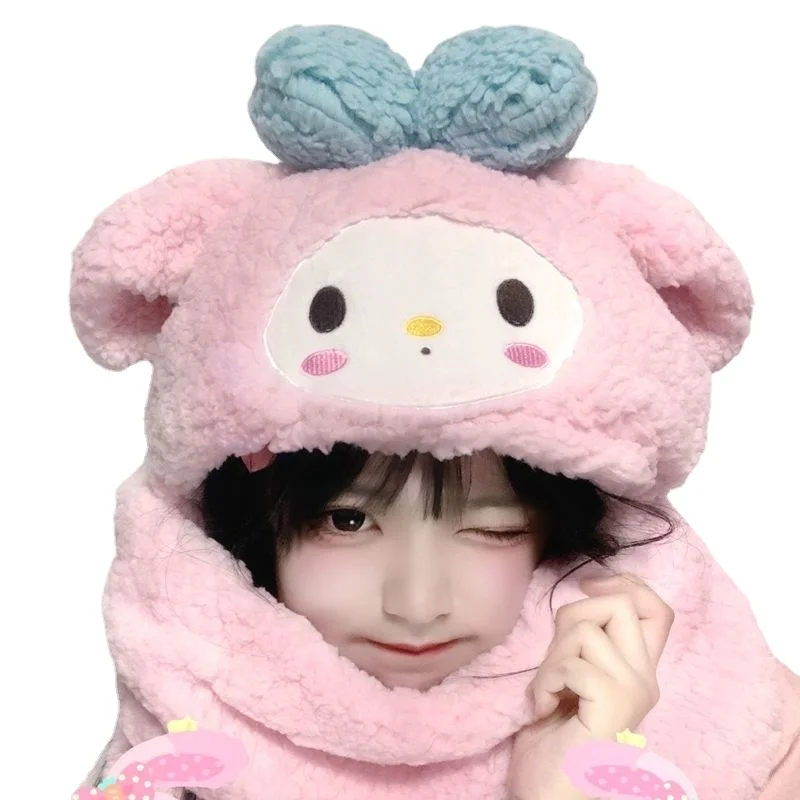 

Japanese Plush Jade Dog Hat Female Cute and Sweet Will Move Ears, Students Warm Ear Protection Hats Sanrio Series Girls