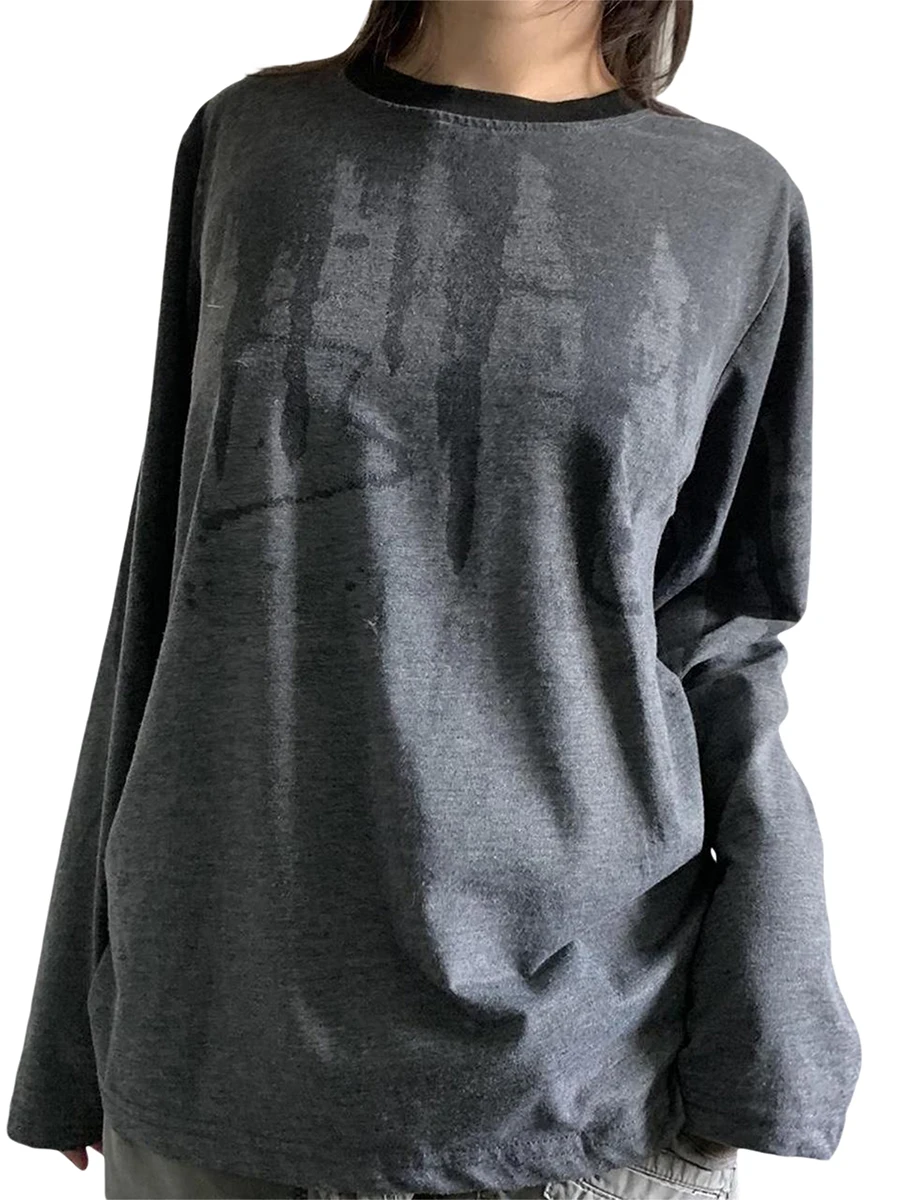 

Women Fashion Sweater Stars Print Contrast Color Long Sleeve Oversized Knitted Tops Autumn Winter Casual Loose Pullovers